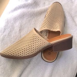 Cream Sophie Sue Heeled Mules